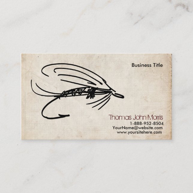 Abstract Wet Fly Lure Business Card (Front)