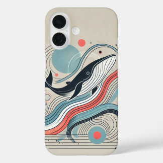 Abstract Whale Interpretation iPhone 16 Case