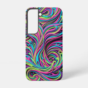 Abstract Whale Tail Neon Vibrant Samsung Cases