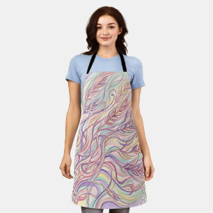 Abstract Wheat Field Pastel Ink Apron