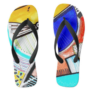 Abstract Wheel Flip Flops