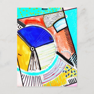 Abstract Wheel Holiday Postcard