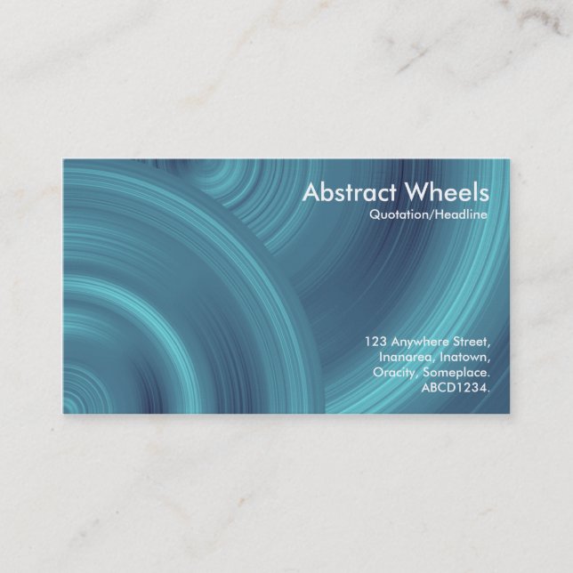 Abstract Wheels 014 Business Card (Front)