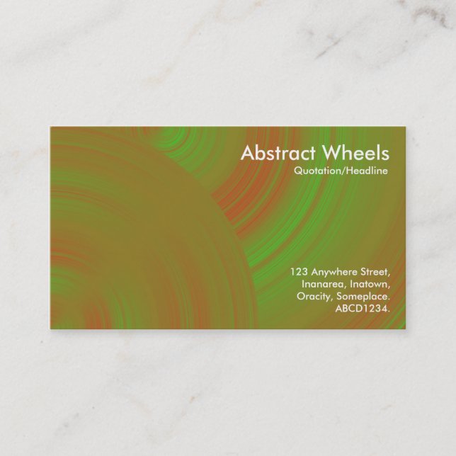 Abstract Wheels 015 Business Card (Front)