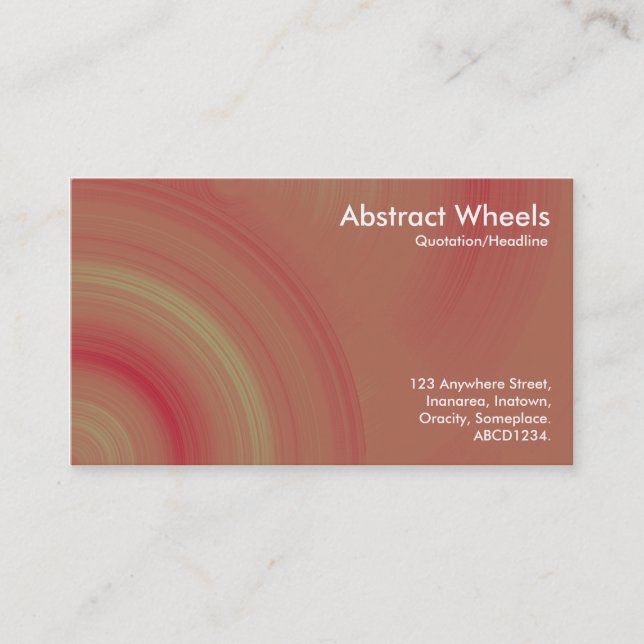 Abstract Wheels 08 Business Card (Front)