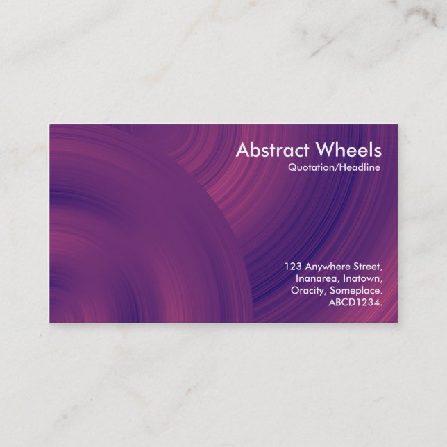 Abstract Wheels 09 Business Card (Front)