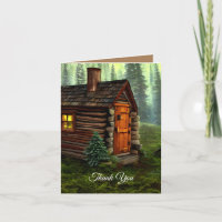 Abstract Whimsical Little Hunting Cabin