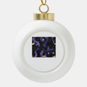 Abstract Whimsigoth Pattern Classic Ceramic Ball Christmas Ornament