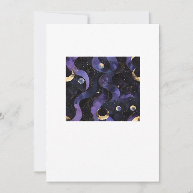 Abstract Whimsigoth Pattern Classic Holiday Card (Front)