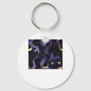 Abstract Whimsigoth Pattern Classic Keychain