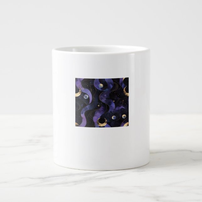 Abstract Whimsigoth Pattern Classic Large Coffee Mug (Front)