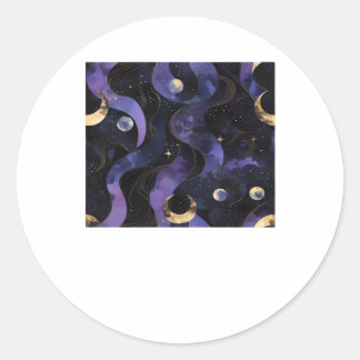 Abstract Whimsigoth Pattern Classic Round Sticker