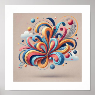 Abstract Whispers Poster