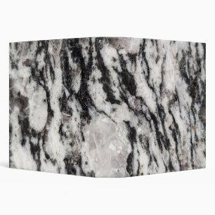 Abstract white and black blots patt 3 ring binder