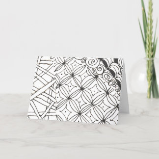 Abstract white and black designs note. thank you card