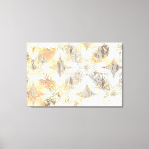 Abstract White, Grey, Orange, and Blue Pattern Canvas Print
