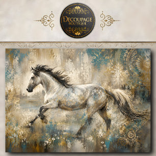 Abstract White Horse Painting Tissue Paper