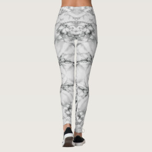 Abstract White Marble Leggings