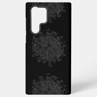 Abstract White Outline Waves Seamless Phone Case