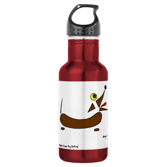 Abstract Wiener Dog 532 Ml Water Bottle (Front)