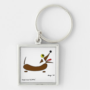 Abstract Wiener Dog Keychain