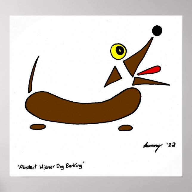 Abstract Wiener Dog Poster (Front)