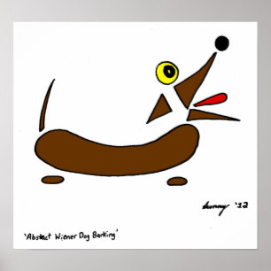 Abstract Wiener Dog Print