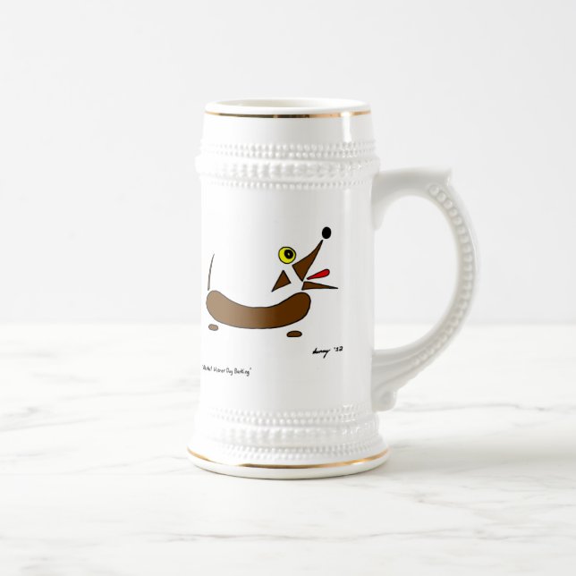 Abstract Wiener Dog Stein (Right)