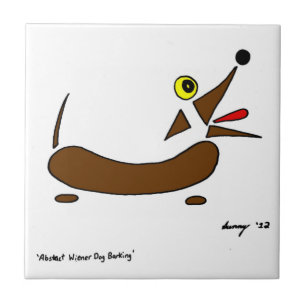 Abstract Wiener Dog Tile