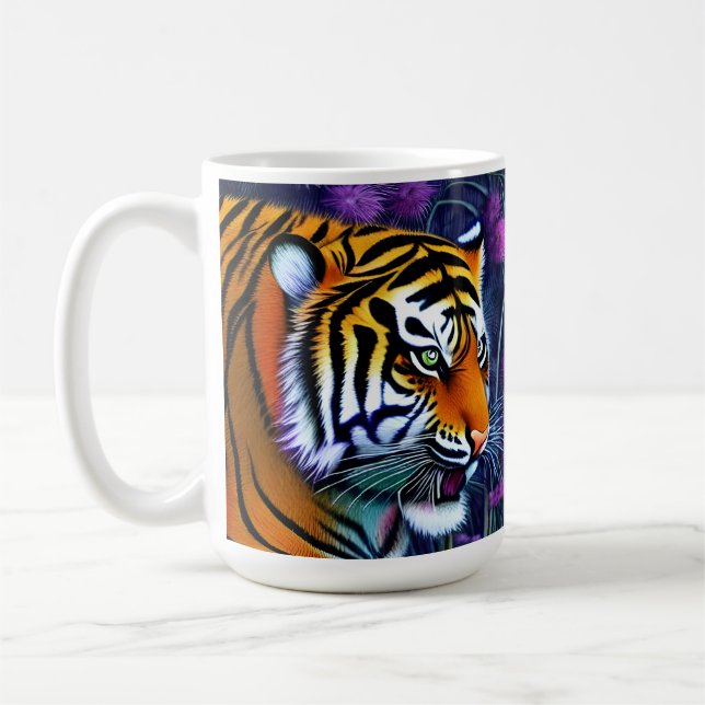 Abstract Wild  Majestic Predator Tiger Coffee Mug (Left)