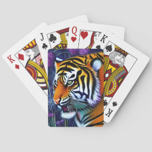 Abstract Wild  Majestic Predator Tiger Playing Cards