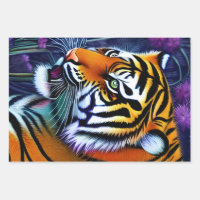 Abstract Wild Majestic Predator Tiger