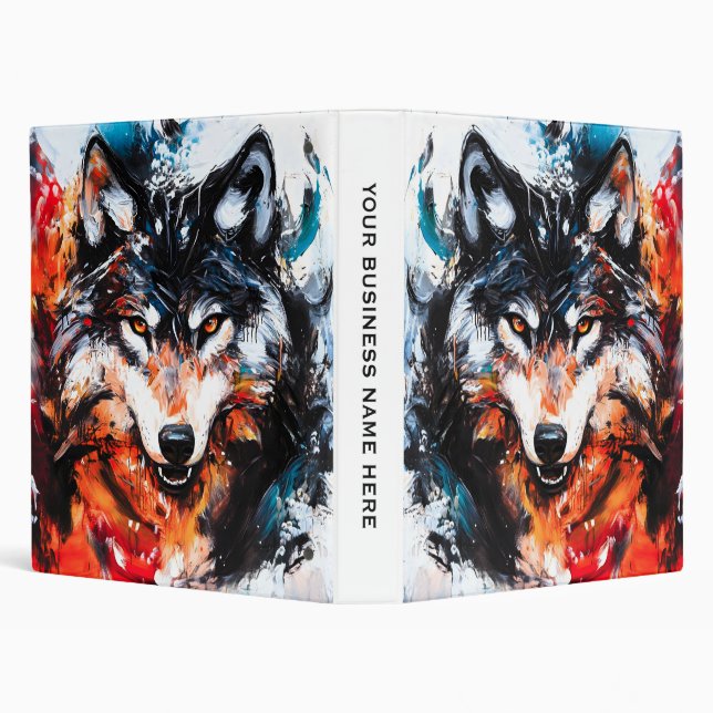 Abstract Wild Spirit Wolf Binder (Background)