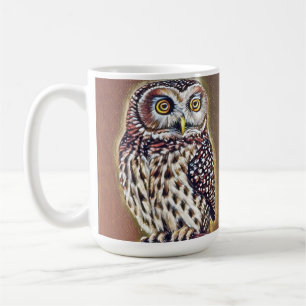Abstract Wilderness Forest Owl Art Coffee Mug