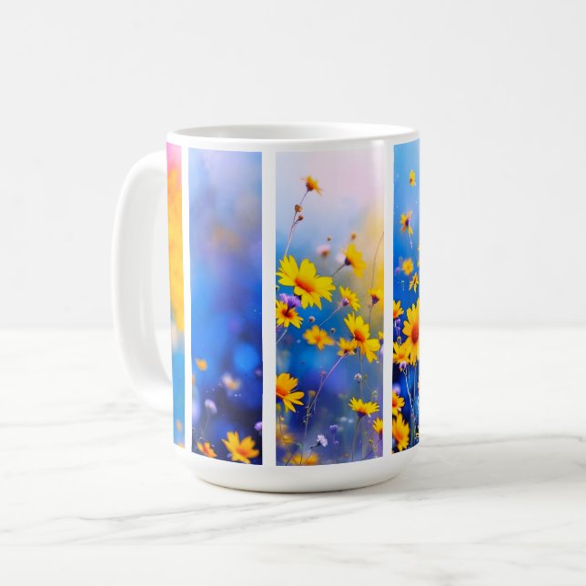 Abstract Wildflower Coffee Mug (Front Left)