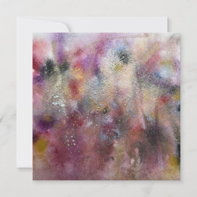 Abstract wildflowers card (Front)