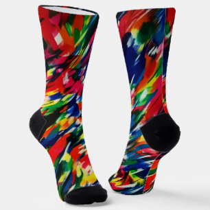 Abstract Windy Summer Day Socks