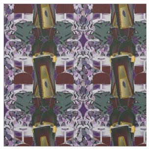 Abstract Wine Bottle Fabric