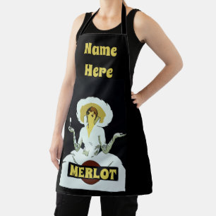 Abstract Wine Design edit & add text, Apron