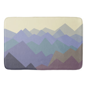 Abstract Winter Mountains Design Bath Mat