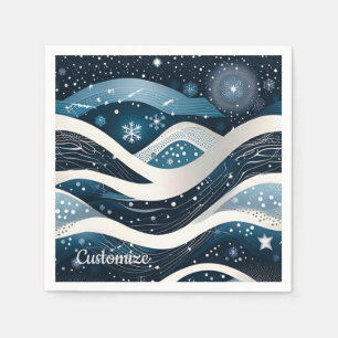 Abstract Winter Wonderland Napkin