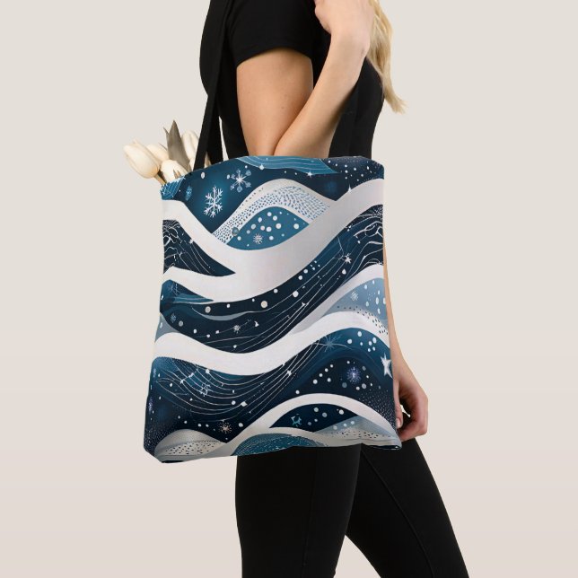 Abstract Winter Wonderland Tote Bag (Close Up)