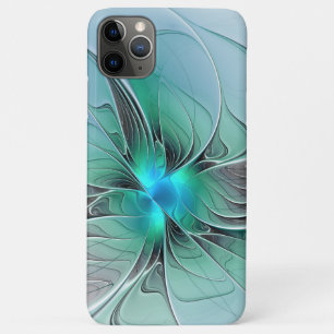 Abstract With Blue, Modern Fractal Art iPhone 11 Pro Max Case