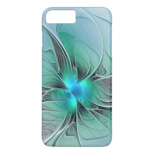 Abstract With Blue, Modern Fractal Art iPhone 8 Plus/7 Plus Case