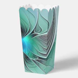 Abstract With Blue, Modern Fractal Art Favor Box