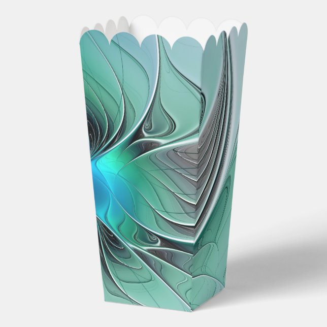 Abstract With Blue, Modern Fractal Art Favor Box (Front)