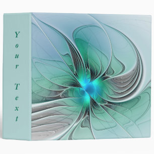 Abstract With Blue, Modern Fractal Art Text Binder