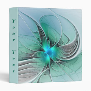 Abstract With Blue, Modern Fractal Art Text Binder
