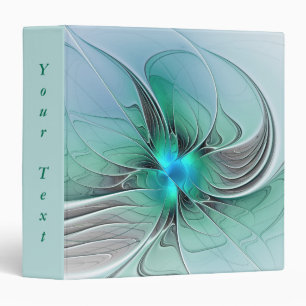 Abstract With Blue, Modern Fractal Art Text Binder
