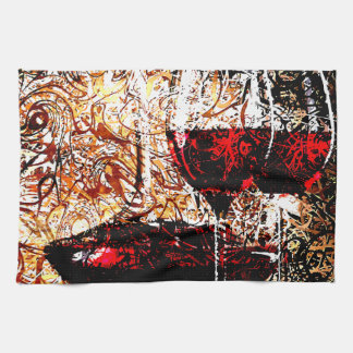 Abstract with Wine Kitchen Towel